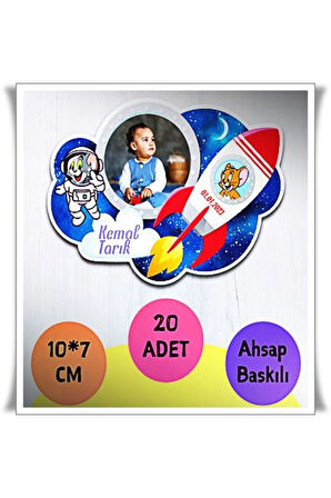 Bebek Çocuk Doğum Günü Resimli Ahşap Magnet 20 Adet a17