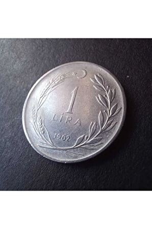 1962 tc Akmonital 1 lira ÇÇT/CA eski madeni para