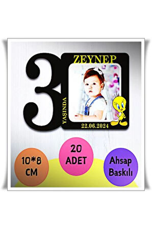 Bebek Çocuk Doğum Günü Resimli Ahşap Magnet 15 Adet