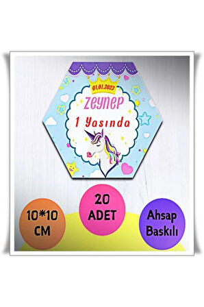 Bebek Çocuk Doğum Günü Resimli Ahşap Magnet 25 Adet