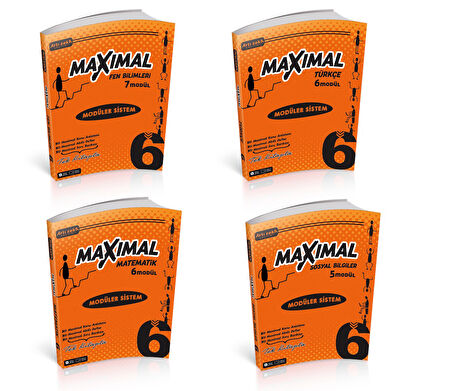 6. Sınıf Maximal Modüler Sistem Matematik, Fen, Türkçe, Sosyal Seti (4 Kitap)