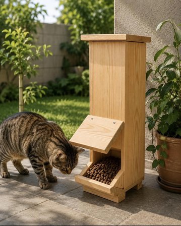 Kedi mamalı ahşap iç ve dış mekan 50x20x20 cm