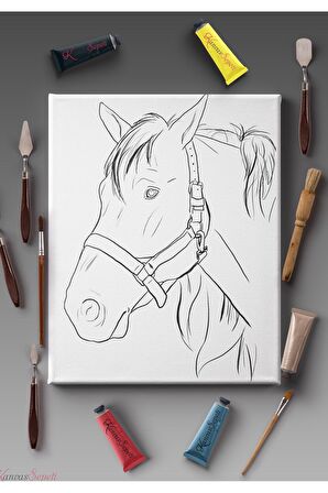 Ölçü Seçenekli Tüm Boya Türlerine Uygun Boyanabilir Tablo Tuval Mandala Çizgili Hazır Şablon Tuval