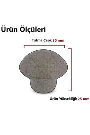 Mobilya Mutfak Çekmece Dolap Dolabı Kapak Kulbu Kulpu Kulpları Ceviz Mantar Düğme Metal 10 Adet