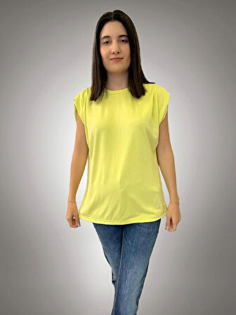 Canlı Limon Sarısı Basic Tişört
