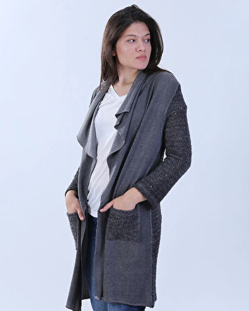 Özel Tasarım Işıltılı Triko Hırka