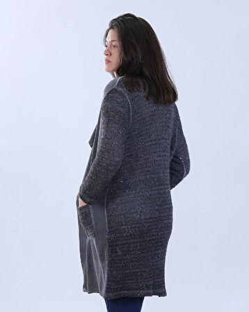 Özel Tasarım Işıltılı Triko Hırka