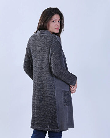 Özel Tasarım Işıltılı Triko Hırka