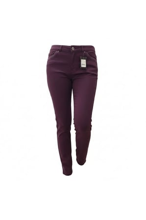 Yüksek Bel Esnek Kumaş Slim Fit Pantolon - kahverengi