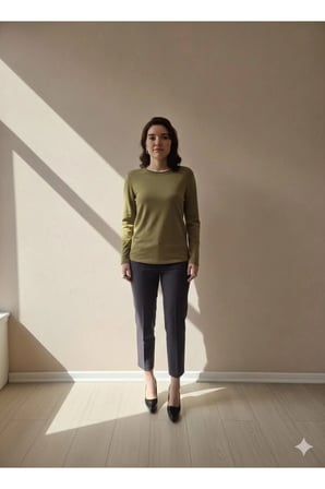 Yüksek Bel Füme Klasik Kesim Slim Fit Pantolon