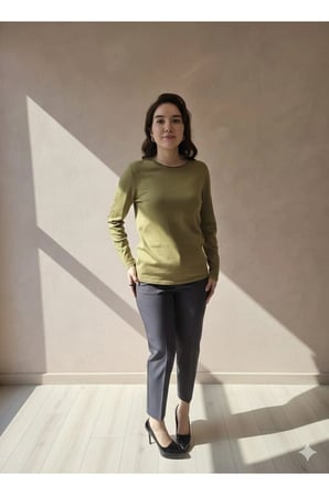 Yüksek Bel Füme Klasik Kesim Slim Fit Pantolon