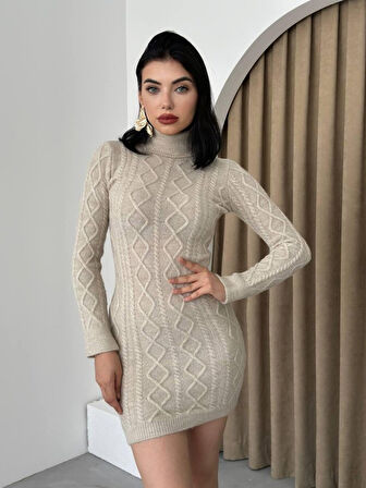 Livorna Boğazlı Mini Elbise