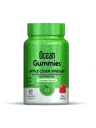 Ocean Gummies Apple Cider Vinegar 60 Çiğneme Form