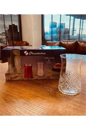 12'li Timeless Çay Bardağı Kristal Kesme Bardak Sadece Bardak