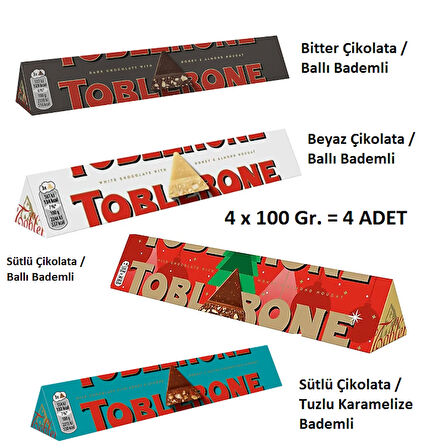 Toblerone İsveç Çikolata 100 G x 4 Adet 