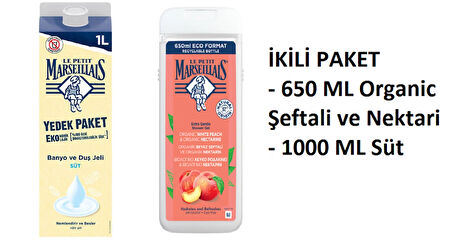 Le Petit Marseillais Şeftali ve Nektarili Duş Jeli 650 ml Yedek 1 L Sütlü