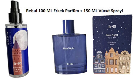 R-95 Blue Night For Him Edp Parfüm 100 ml. Erkek Parfümü Set