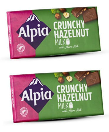 Alpia Crunchy Fındıklı Alman Çikolatası 100 g x 2 Adet