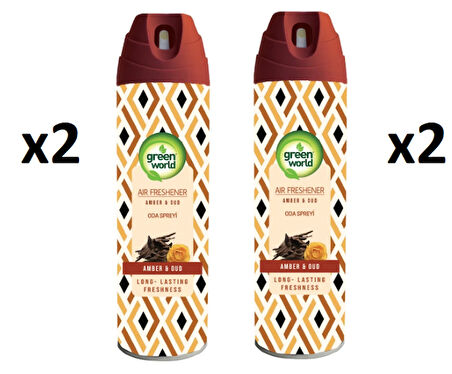 Green World Oda Spreyi 500 ml-Amber & Oud  x 2 Adet