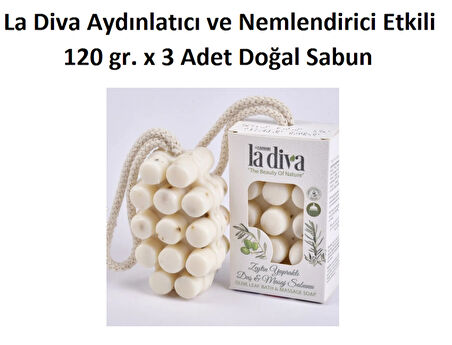 La Diva Zeytin Yapraklı Bitkisel Duş Ve Masaj Sabunu 120 G x 3 adet