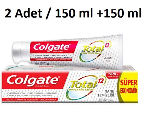 Colgate Total Nane Temizliği Diş Macunu 150 ml Diş Macunu x 2 Adet