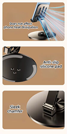 Hiking A48 A50 A51 360 Katlanabilir Metal Masaüstü Tablet Telefon Standı