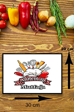Mutfak Duvar Dekorasyon Süsü, Ahşap Çerçeve Görünümlü Şık Tablo Pano Modeli