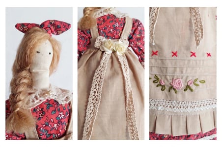 Matilda Tilda Bebek Oyuncak Model Bebek Çok Renkli El Yapımı