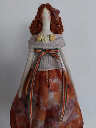 Matilda Tilda Bebek El Yapımı 55 cm Çok Renkli