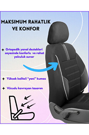 Hyundai Getz Araçlara Uyumlu Tam Takım Star B Model Oto Koltuk Kılıfı Seti