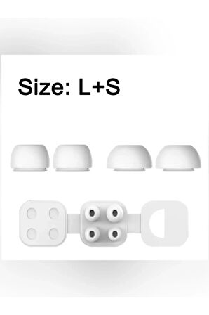 Maxup Airpods Pro Kulaklık Silikon Tıpa - 2 Çift Kulaklık Uçları Büyük L:x2 - Küçük S:x2 Toplamda 4 Adet Airpods Pro Uyumlu