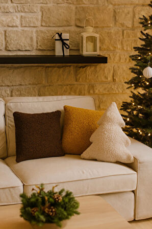 TEDDY DEKORATİF ÇAM AĞACI YASTIK VE İÇ DOLGULU KIRLENT