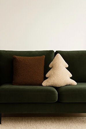 TEDDY DEKORATİF ÇAM AĞACI YASTIK VE İÇ DOLGULU KIRLENT