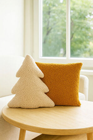 TEDDY DEKORATİF ÇAM AĞACI YASTIK VE İÇ DOLGULU KIRLENT