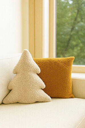 TEDDY DEKORATİF ÇAM AĞACI YASTIK VE İÇ DOLGULU KIRLENT