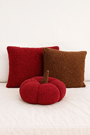 TEDDY DEKORATİF BALKABAĞI YASTIK VE İÇ DOLGULU KIRLENT