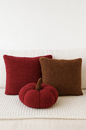 TEDDY DEKORATİF BALKABAĞI YASTIK VE İÇ DOLGULU KIRLENT