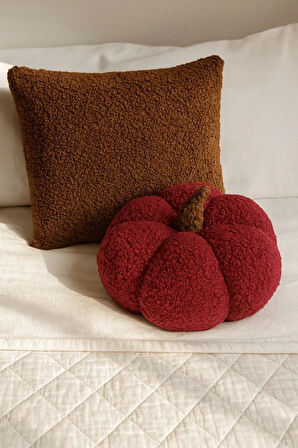 TEDDY DEKORATİF BALKABAĞI YASTIK ve İÇ DOLGULU KIRLENT