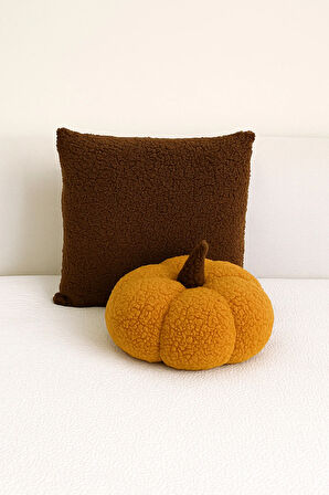 TEDDY DEKORATİF BALKABAĞI YASTIK ve İÇ DOLGULU KIRLENT