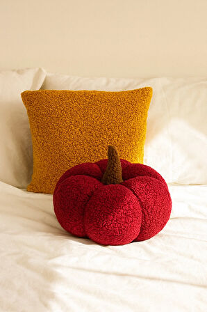 TEDDY DEKORATİF BALKABAĞI YASTIK ve İÇ DOLGULU KIRLENT