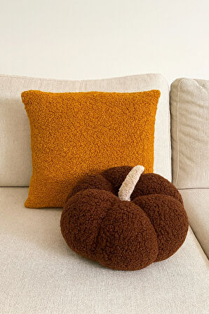 TEDDY DEKORATİF BALKABAĞI YASTIK ve İÇ DOLGULU KIRLENT