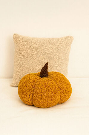 TEDDY DEKORATİF BALKABAĞI YASTIK ve İÇ DOLGULU KIRLENT