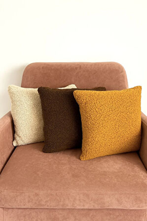 TEDYY İÇ DOLGULU DEKORATİF ÜÇLÜ KIRLENT/YASTIK