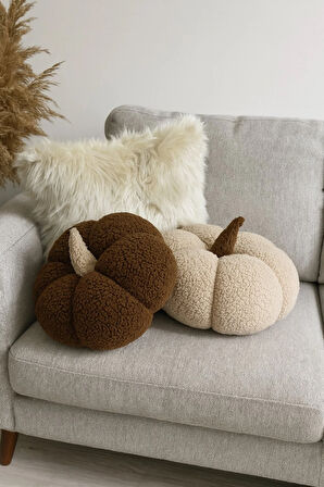 %100 DOĞAL TEDDY DEKORATİF BALKABAĞI KIRLENT/YASTIK