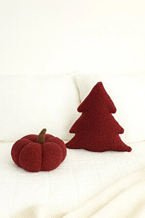 TEDDY DEKORATİF ÇAM AĞACI VE BALKABAĞI YASTIK/KIRLENT