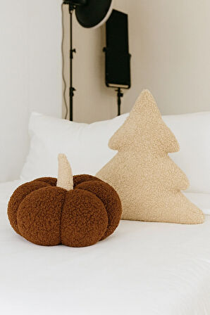 TEDDY DEKORATİF ÇAM AĞACI VE BALKABAĞI YASTIK/KIRLENT