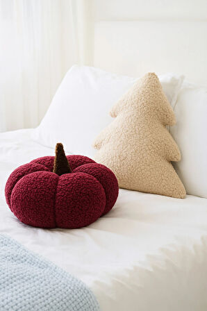 TEDDY DEKORATİF ÇAM AĞACI VE BALKABAĞI YASTIK/KIRLENT