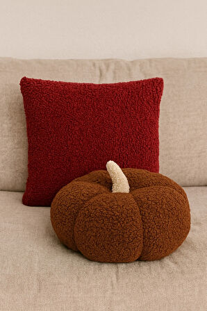 TEDDY DEKORATİF BALKABAĞI YASTIK VE İÇ DOLGULU KIRLENT