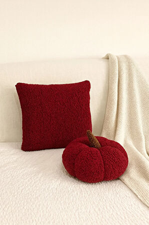 TEDDY DEKORATİF BALKABAĞI YASTIK VE İÇ DOLGULU KIRLENT