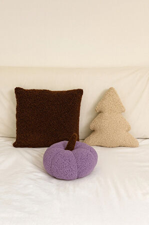 TEDDY DEKORATİF BALKABAĞI VE ÇAM AĞACI YASTIK VE İÇ DOLGULU KIRLENT